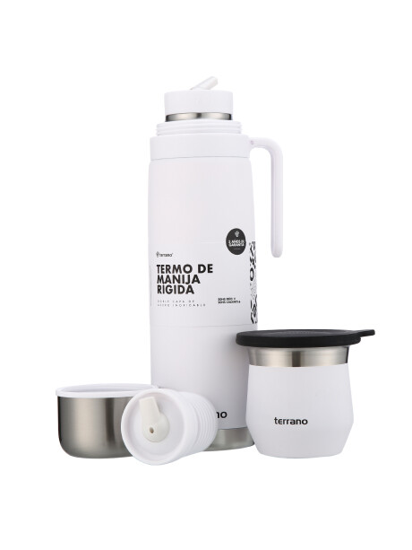 Termo Manija Rigida + Mate Flap Blanco