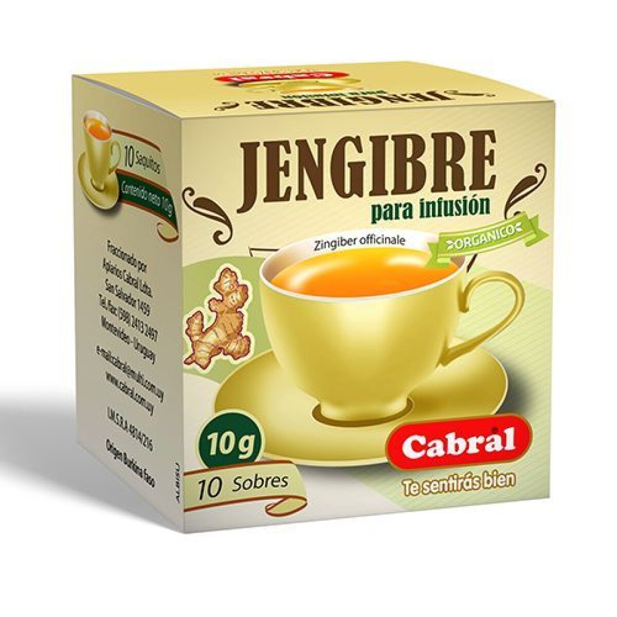 Té Jengibre Cabral 10 Unidades 