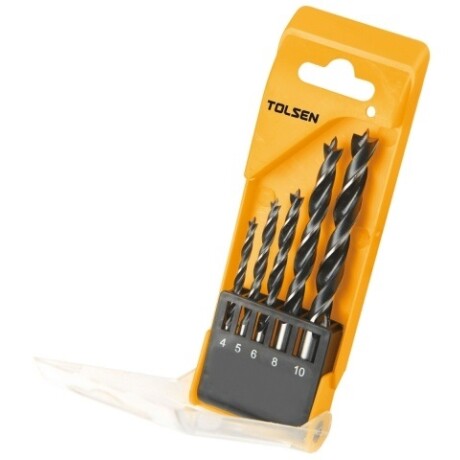 TOLSEN JUEGO MECHAS MADERA 5 PZAS 4-5-6-8-10MM Tolsen Juego Mechas Madera 5 Pzas 4-5-6-8-10mm