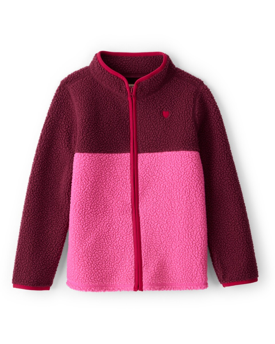 Campera de polar, diseño colorblock 