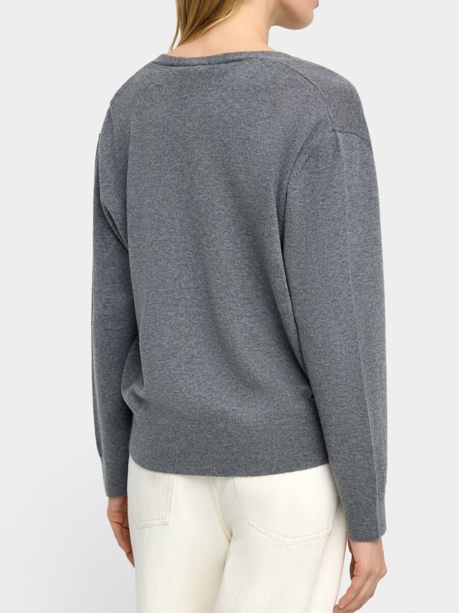 Jersey De Punto Cruzado gris