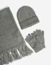 Guantes Tejidos Guantes Tejidos Con Hotfixs - Gris Claro