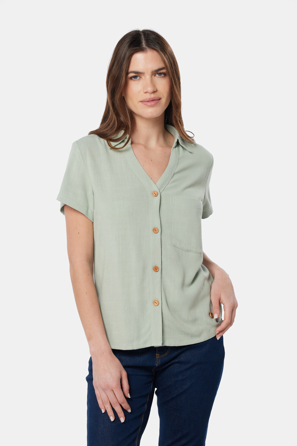 CAMISA DE LINO Verde