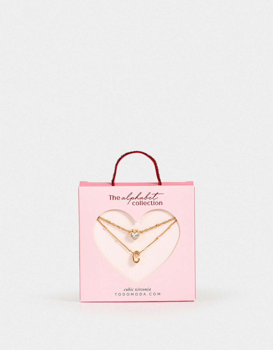 Collar Corto Cubic Inicial "c" 