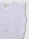 Camiseta Con Tablitas Y Volante Blanco