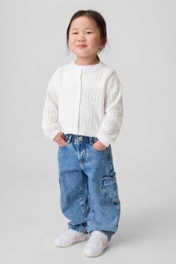 Saco Pointelle Toddler Mujer New Off White