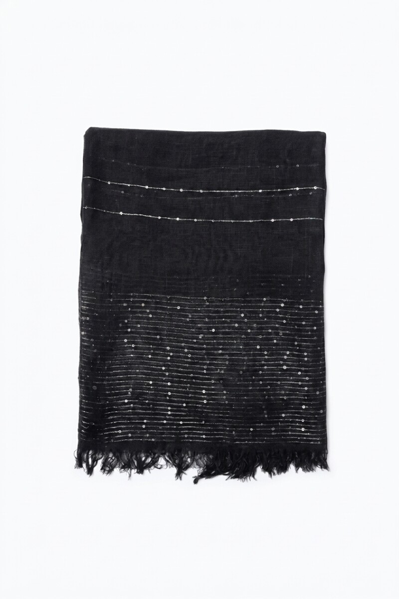 Pashmina brillos negro
