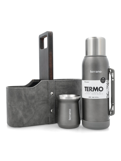 Combo 1LT + Matera De Auto Clasica Gris Metalizado