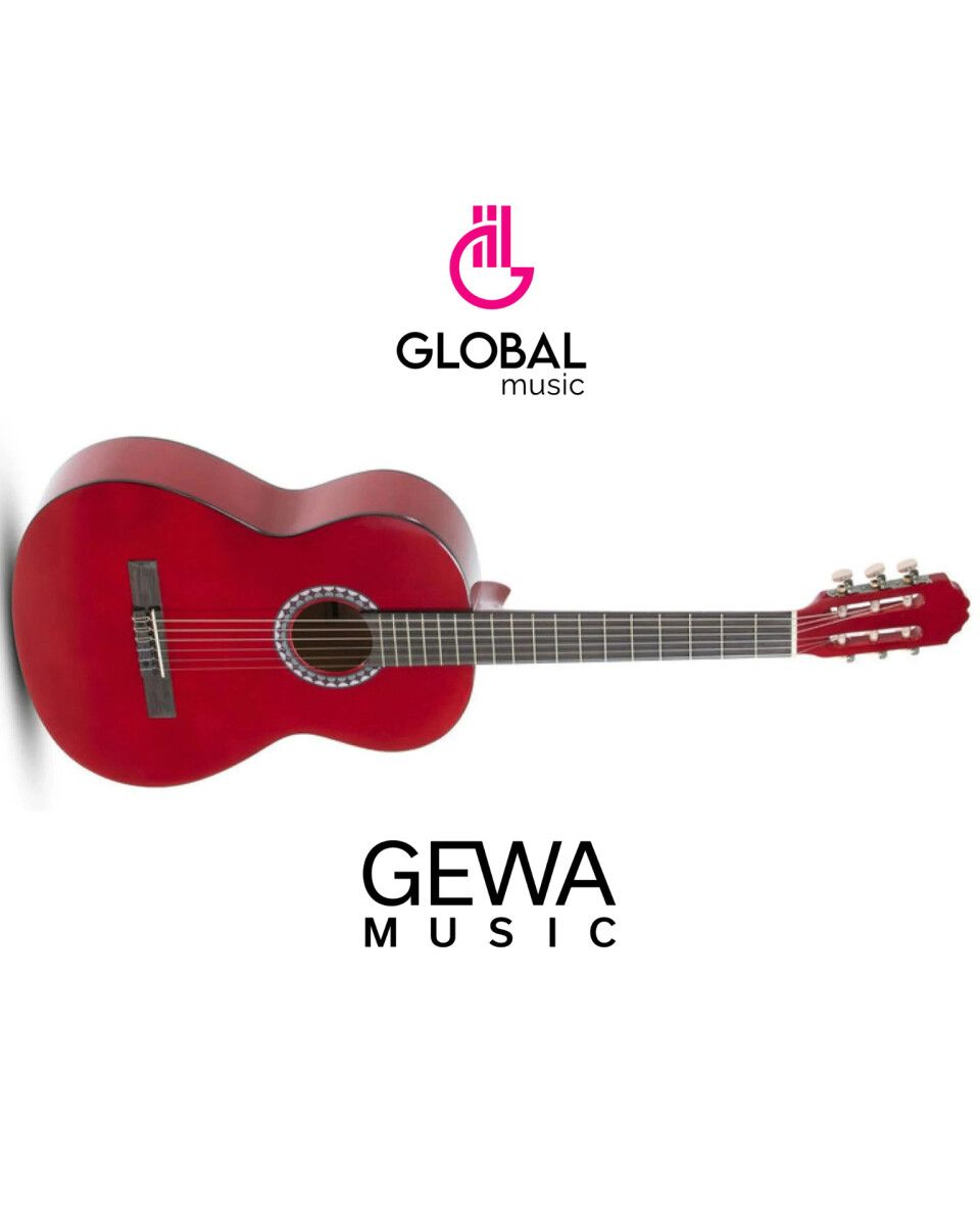 PURE GEWA Guitarra Clásica 4/4 color Rojo 