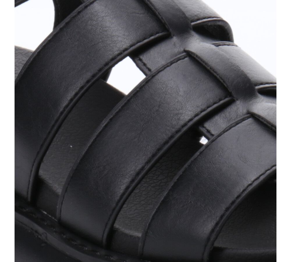 Sandalia PEARL con plataforma y materiales combin Black