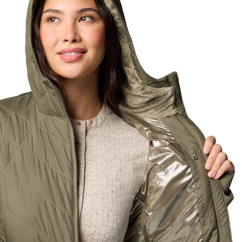 Campera Heavenly Hooded Mujer STONE GREEN
