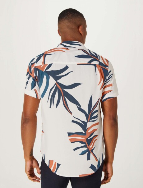 CAMISA MASCULINA ESTAMPADA BLANCO