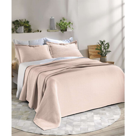 Juego Colcha y Funda Dohler Queen 100% Microfibra Rosa