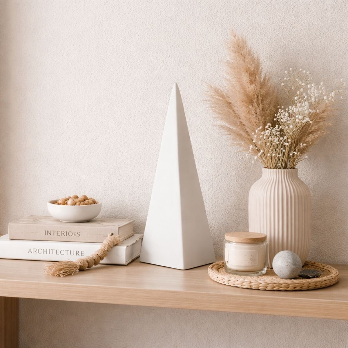 DECORACION PYRAMID Blanco Small 