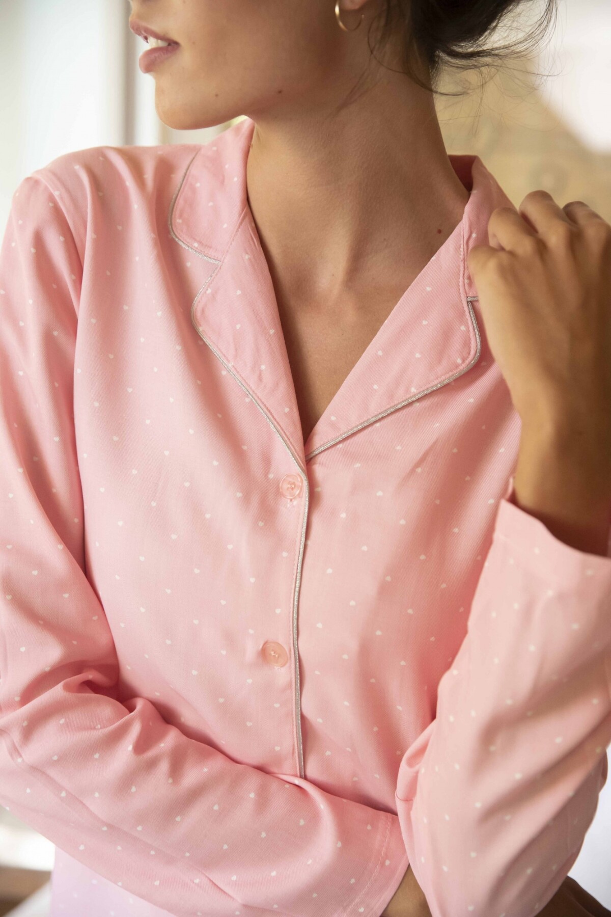 Camisón Camisero M/Larga Rosado