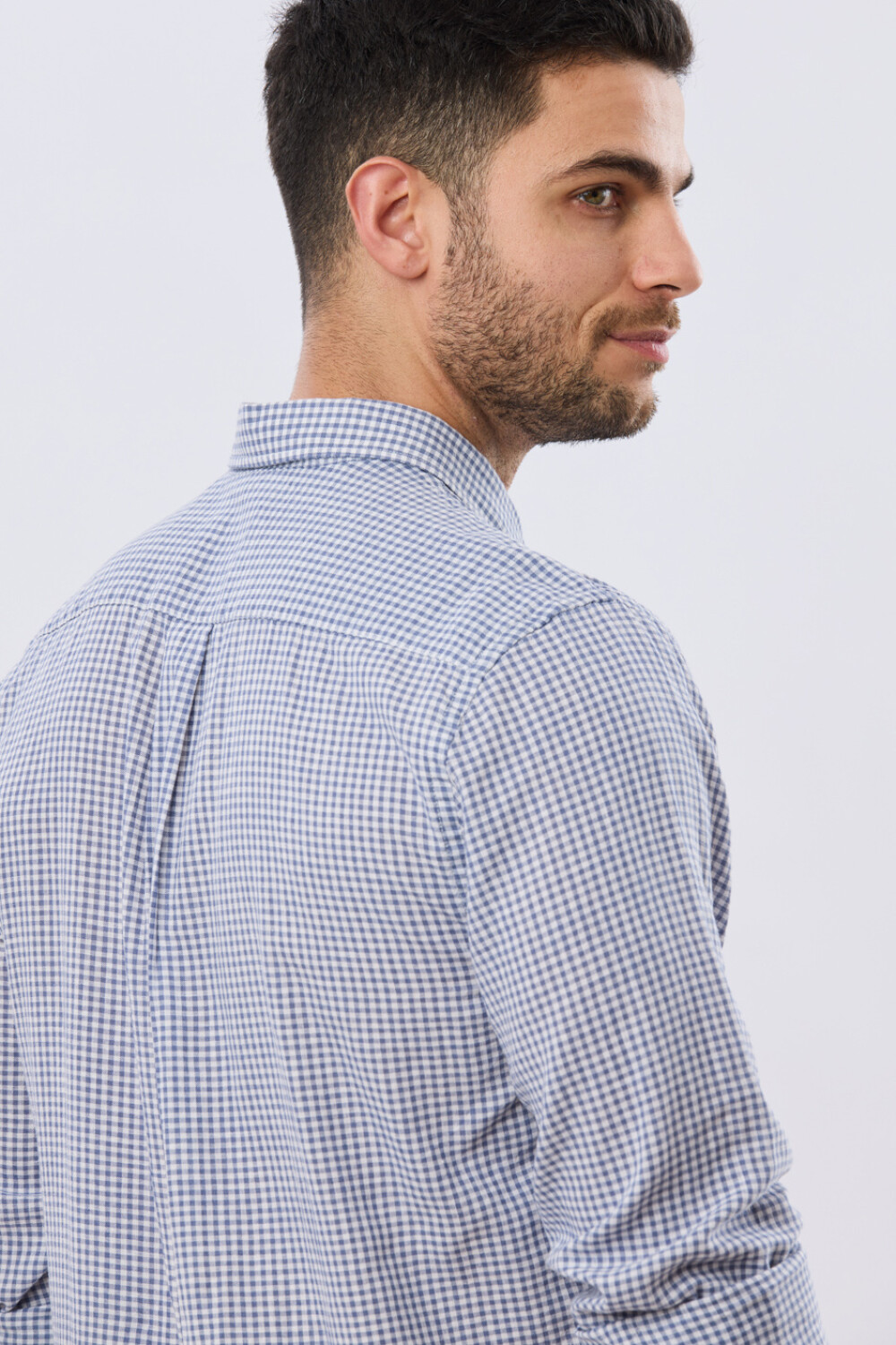 CAMISA CUADROS DE LINO Denim