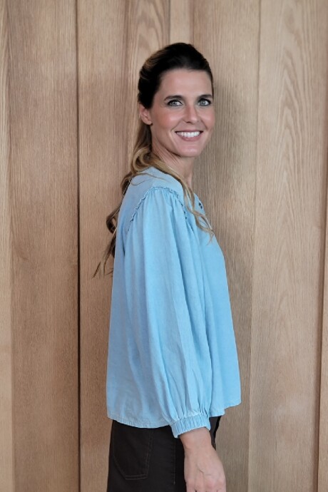 Camisa Melón Denim Celeste