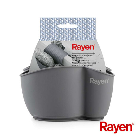 ORGANIZADOR PILETA SILICONA 13x10CM GRIS