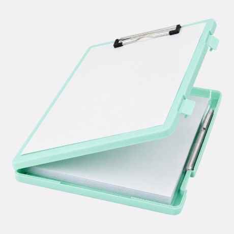 Carpeta Caja Rígida Con Aprieta Hojas Verde