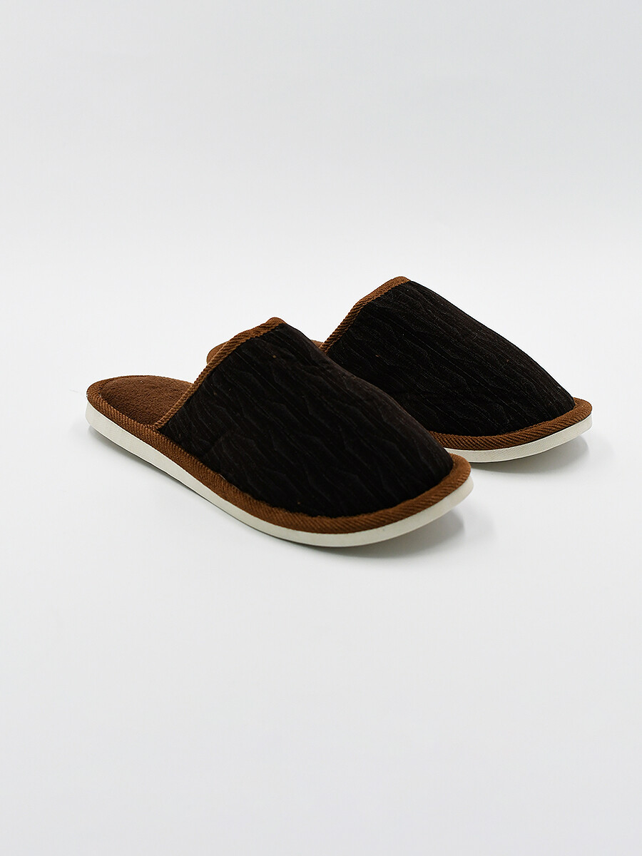 PANTUFLA STRIPE - MARRON 