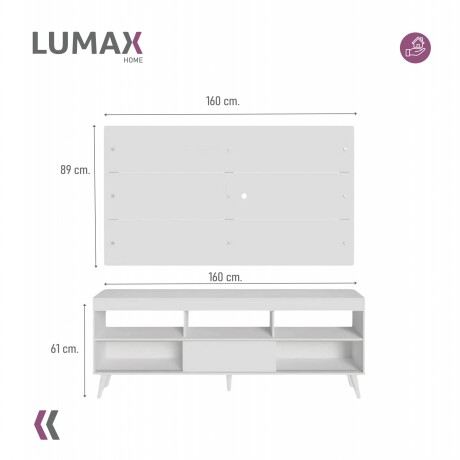 Rack con Panel para TV hasta 65 Pulgadas Blanco