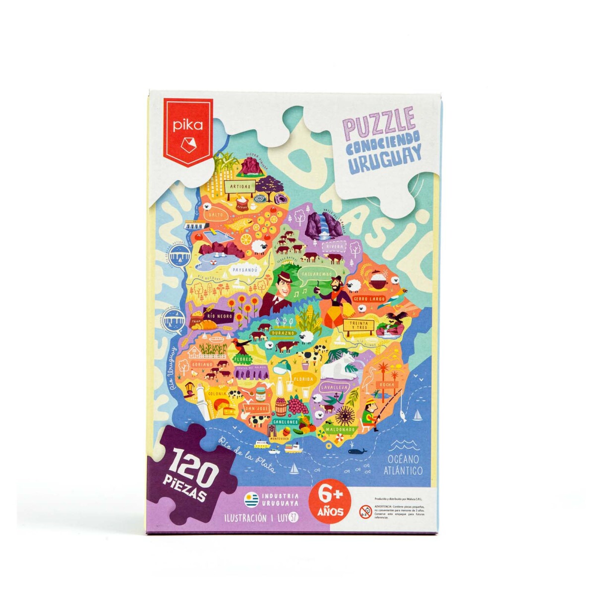 PUZZLE CONOCIENDO URUGUAY - CARTON 120 PIEZAS 