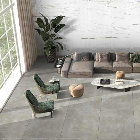 Porcelanato Gris Mate Rectificado 80x80 GRIS