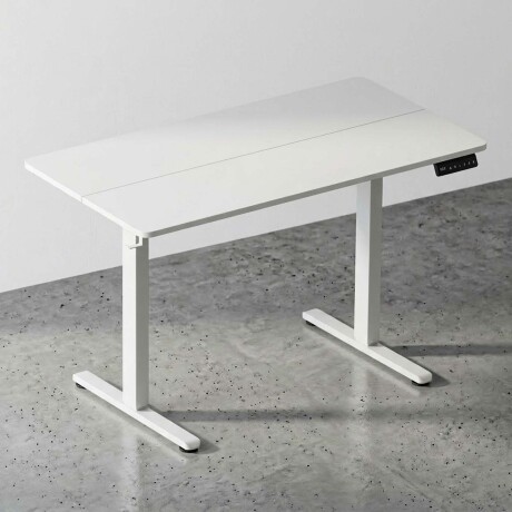 ESCRITORIO REGULABLE METAL-Y-MDF BLANCO UP