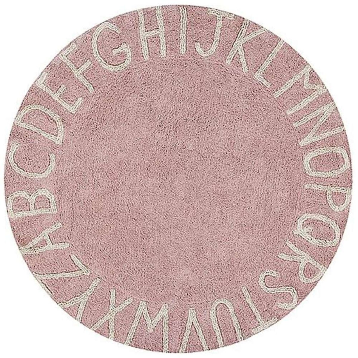 Alfombra Redonda Pop 100Cm - Rosa Letras 
