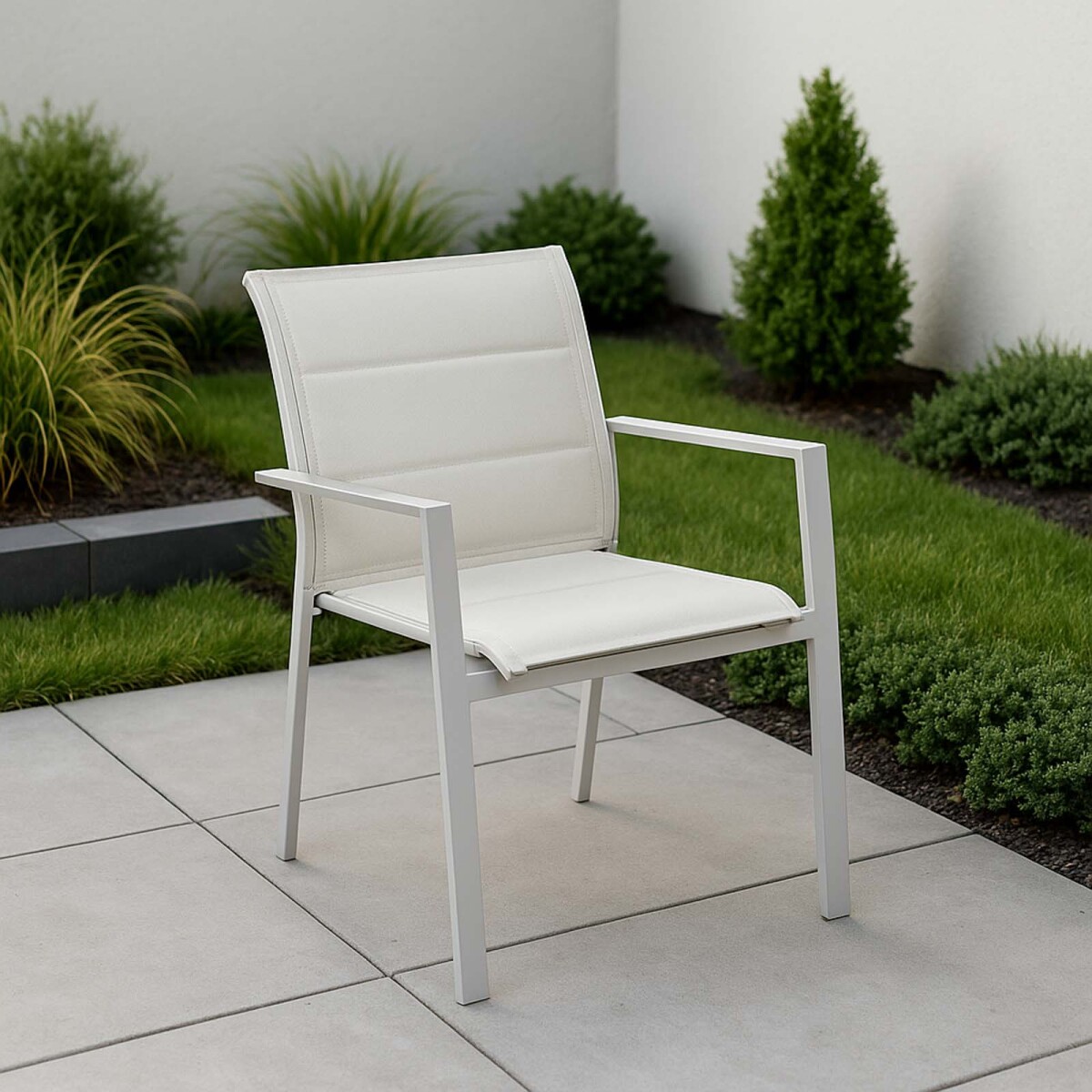 SILLA DE EXTERIOR - ALUMINIO BLANCO PORTOFINO 