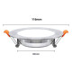 Plafón Led Circular Embutir Iluminación 7w Empotrar Pro Blanco