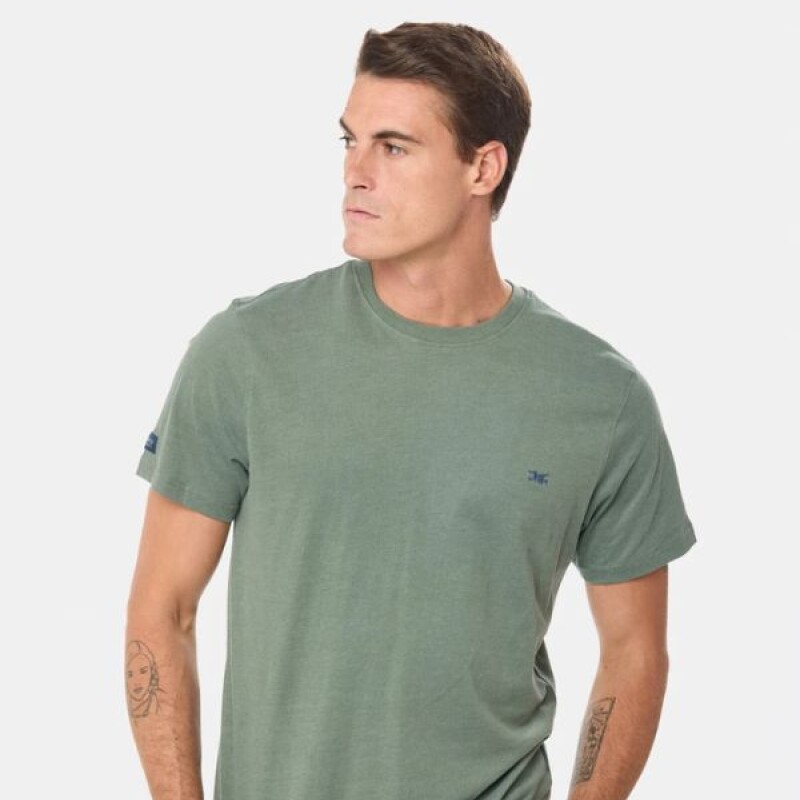 Remera Manga Corta Legacy Verde Melange