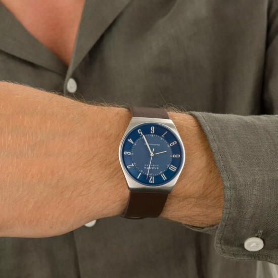 Reloj SKAGEN GRENEN SOLAR Cuero Marron Esfera 37mm 0