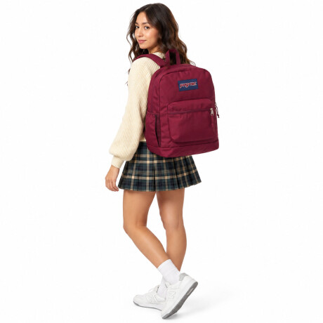 Mochila Escolar p/ Laptop Jansport Cross Town Plus Original Cherry Lacquer