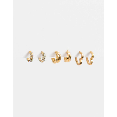 Set De Argollas Dorado