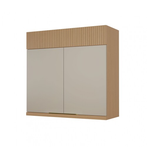 Aéreo 2 Puertas Realeza Premium 80cm Marron/Gris Aéreo 2 Puertas Realeza Premium 80cm Marron/Gris