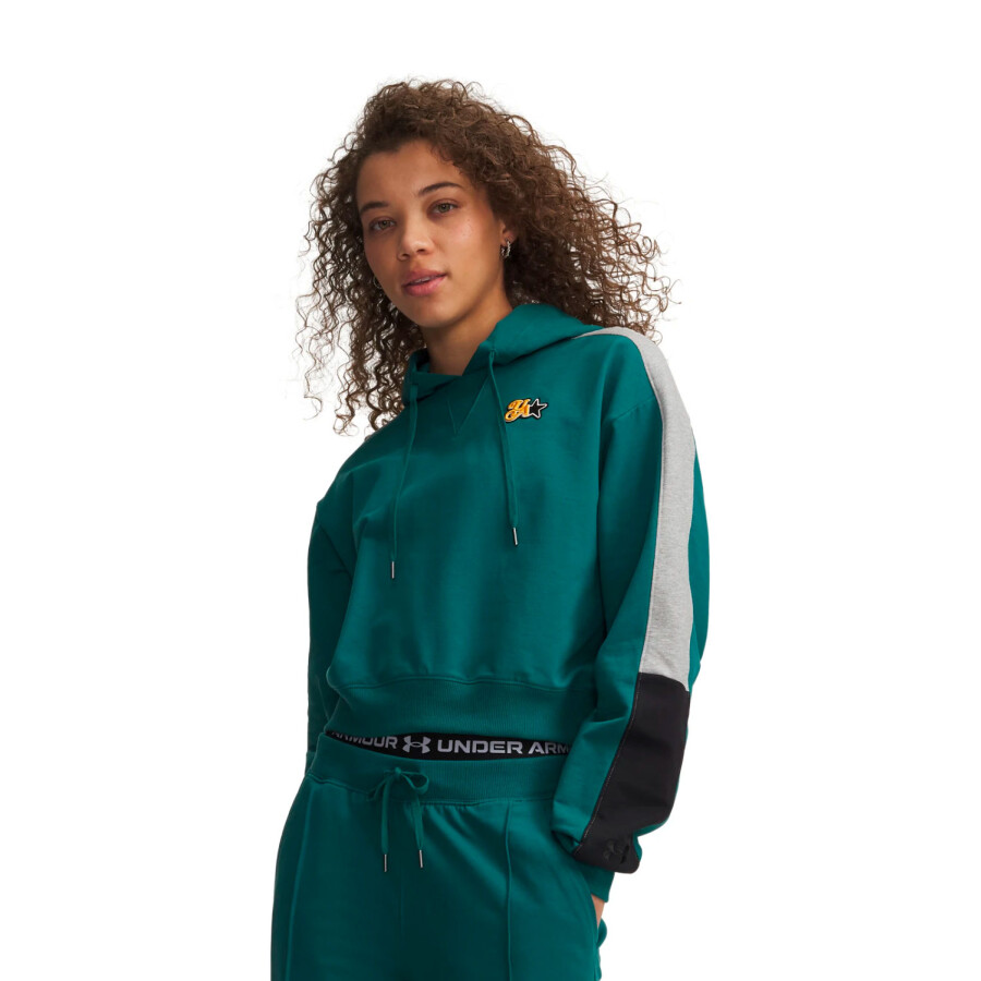 Canguro de Mujer UNDER ARMOUR Sport Terry Trend Hoodie Verde - Gris