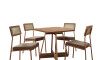 Juego de comedor - Lux Atria Cuadrada Marrón