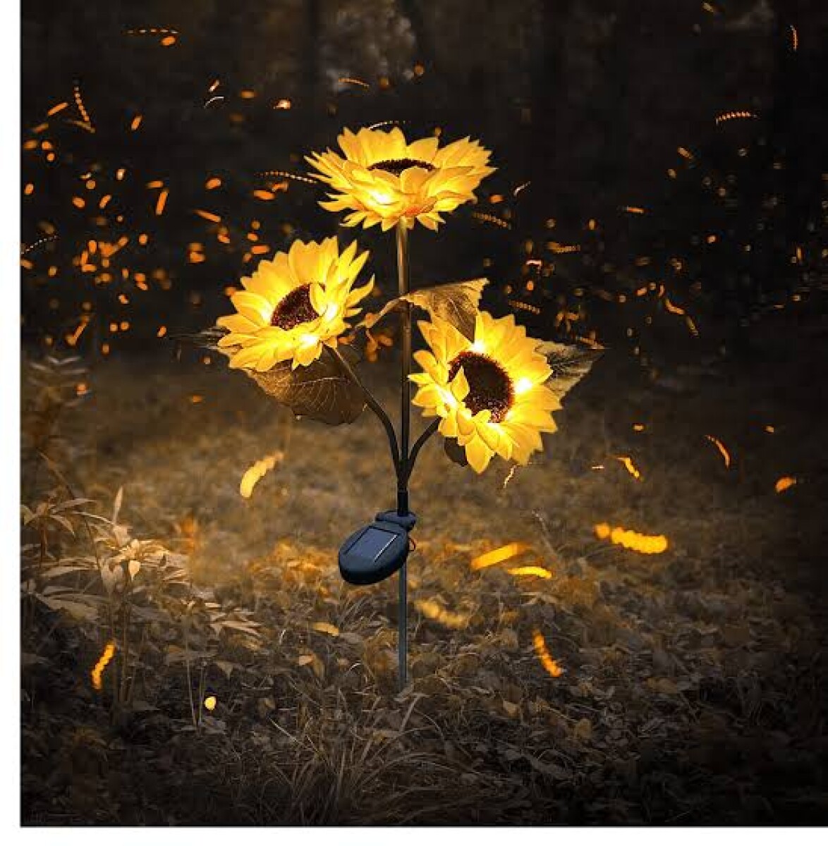 Girasoles con Luces Solares x3 