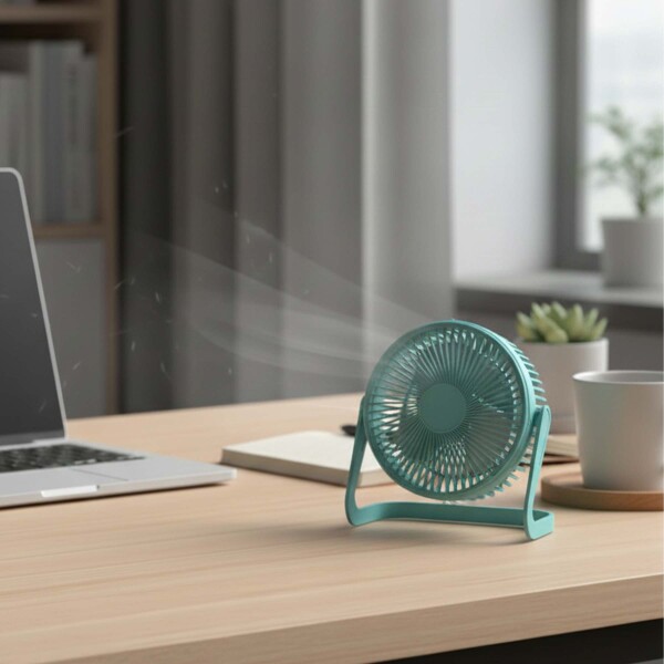 Ventilador De Escritorio Portatil Inclinable 14,5 Cm Usb Color verde