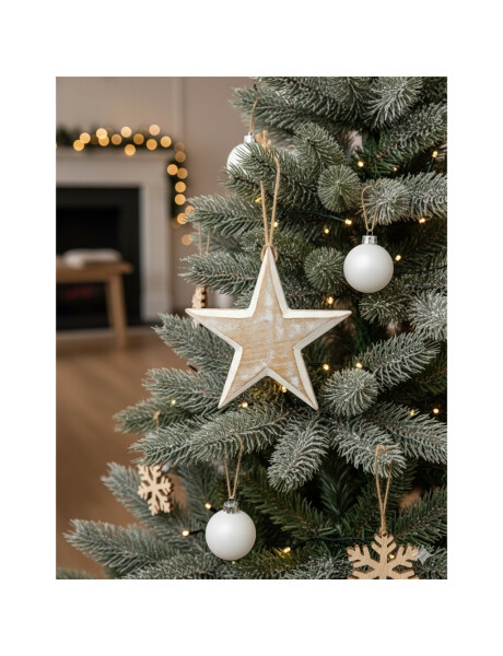 COLGANTE ESTRELLA MADERA 12 CM. COLGANTE ESTRELLA MADERA 12 CM.