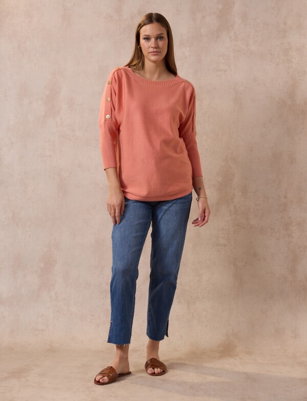 Buzo Botones CORAL