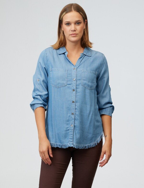 Camisa Tencel Flecos JEAN