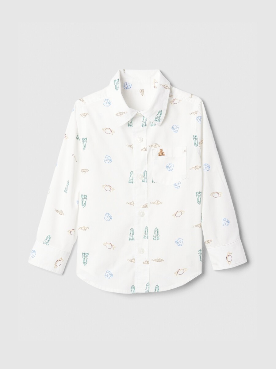 Camisa Poplin Toddler Niño - New Off White 