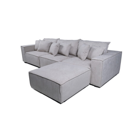 Sofá Modular Maia (4 módulos) - Tela Microfibra 18008 (Beige)