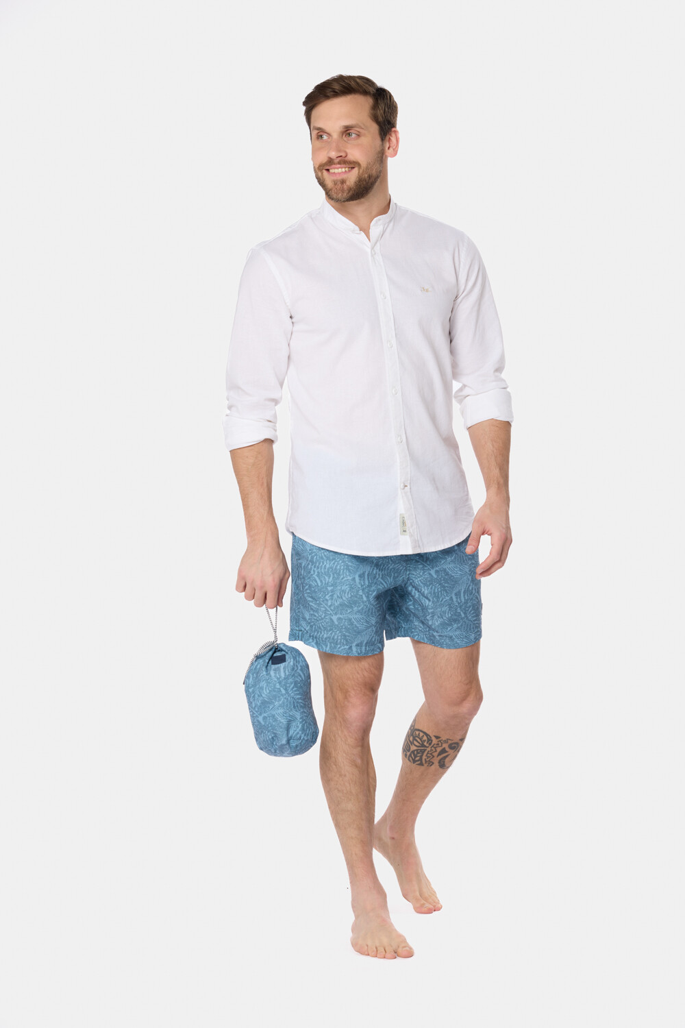 SHORT DE BAÑO ESTAMPADO Verde