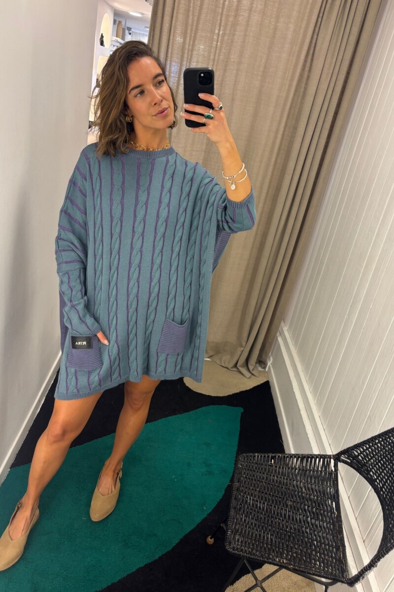 Sweater Oceano Verde Lila