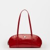 Cartera al hombro Bonnie en cuero charol Rojo