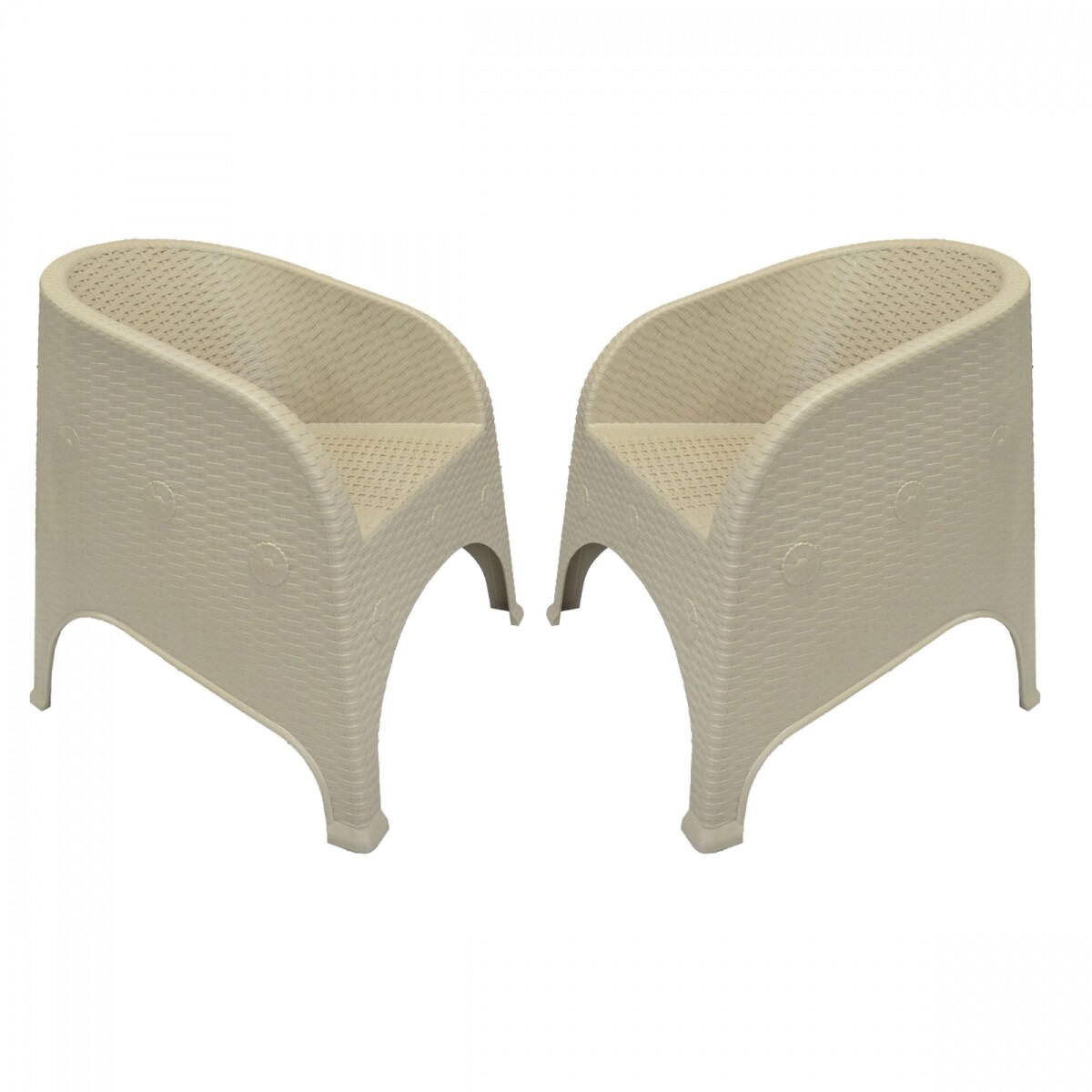 Set 2 Sillones Olivia ratán - BEIGE 