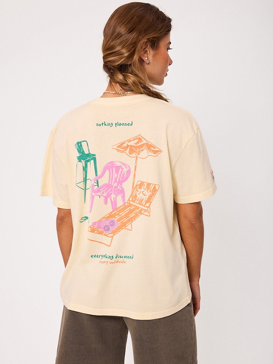 T-SHIRT PADELLA RUSTY - Crema 